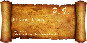 Pitino Ilona névjegykártya